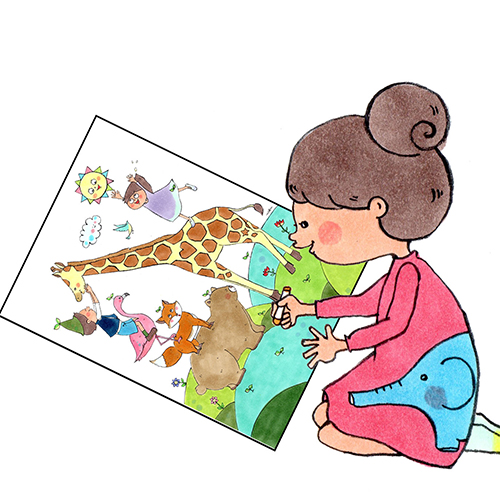 taemi RFOOD HALL キッズぬり絵 & 作品展示